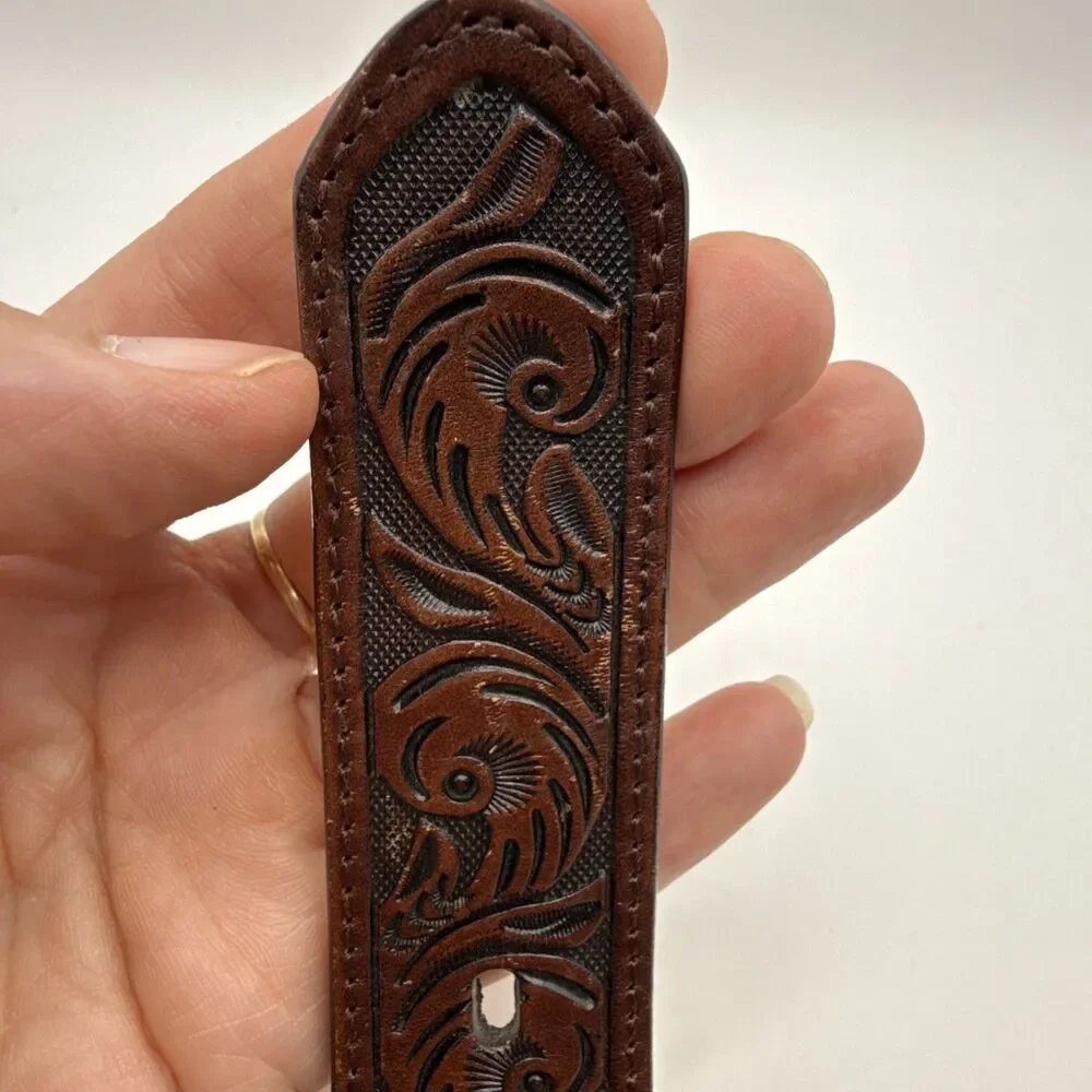 3D Belt Co Kids Western Leather Belt Only Brown Size 24